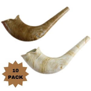 Picture of Toy Plastic Shofar Marble Design 5" 10 Pack